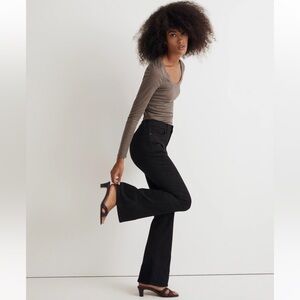Madewell Skinny Flare Jeans in Black Frost 29 R